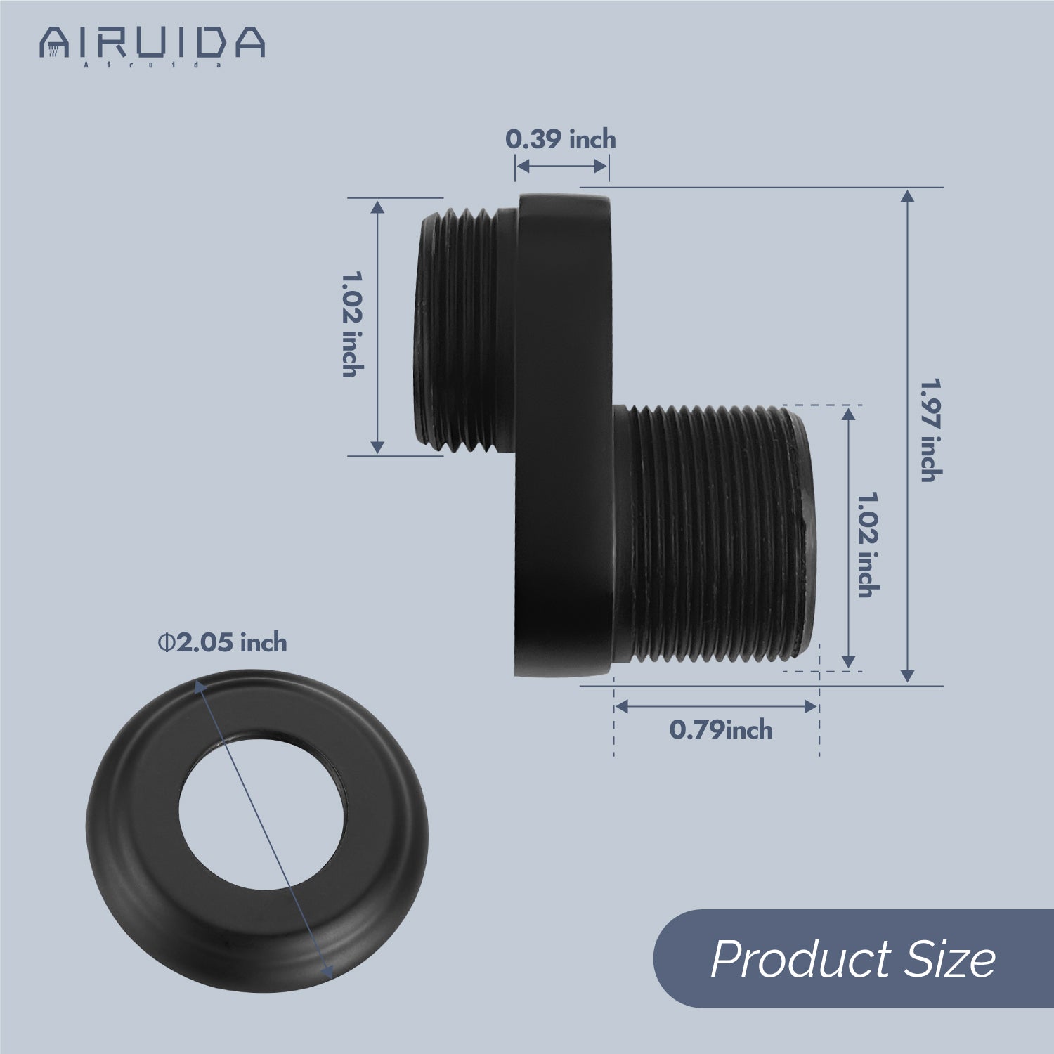 Matte Black Mounted Installation Brass Kit for Wall Mount Faucets Connector Set Kitchen Sink 1/2" NPT Female to G 3/4 Male