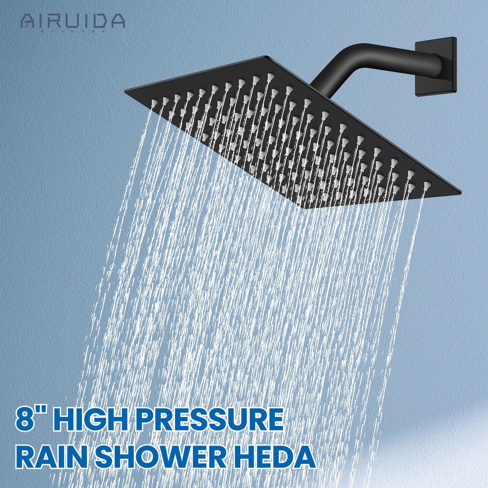 Airuida Shower Faucet Set with Tub Spout Bathtub Faucet Kit Shower Tub Faucet Set Complete Tub Shower Trim Kit with Solid Brass Rough-in Valve and Rainfall Square Showerhead