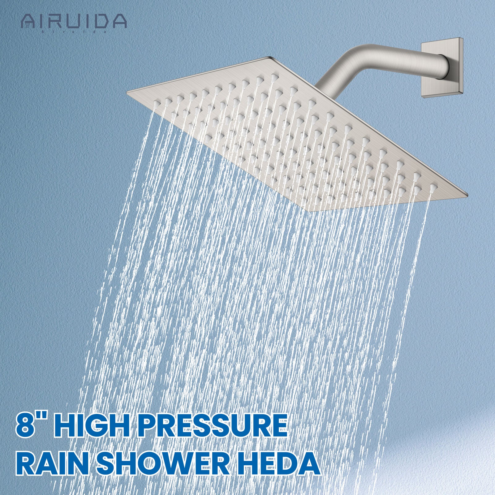 Airuida Shower Faucet Set with Tub Spout Bathtub Faucet Kit Shower Tub Faucet Set Complete Tub Shower Trim Kit with Solid Brass Rough-in Valve and Rainfall Square Showerhead