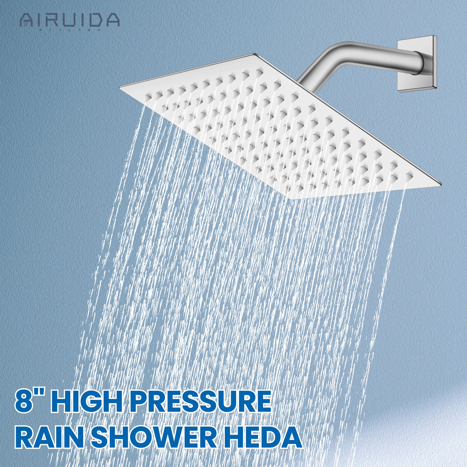 Airuida Shower Faucet Set with Tub Spout Bathtub Faucet Kit Shower Tub Faucet Set Complete Tub Shower Trim Kit with Solid Brass Rough-in Valve and Rainfall Square Showerhead