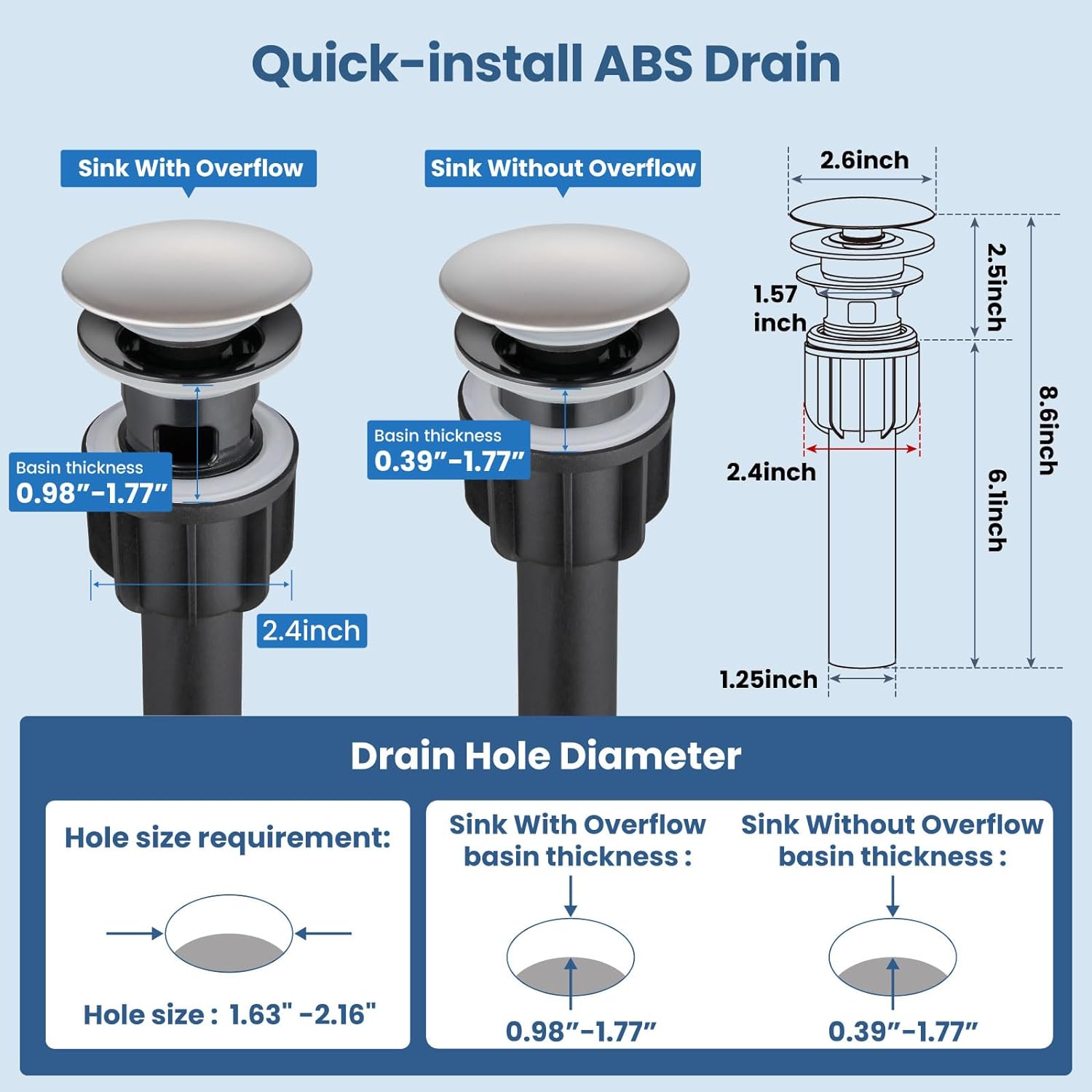 Airuida Single Handle Vessel Sink Faucet,Tall Bathroom Sinks Faucet,1 Hole Lavatory Modern Faucet for Bowl Sink,Vanity Mixer Bar Tap with Water Supply Hoses Deck Mount Square Spout