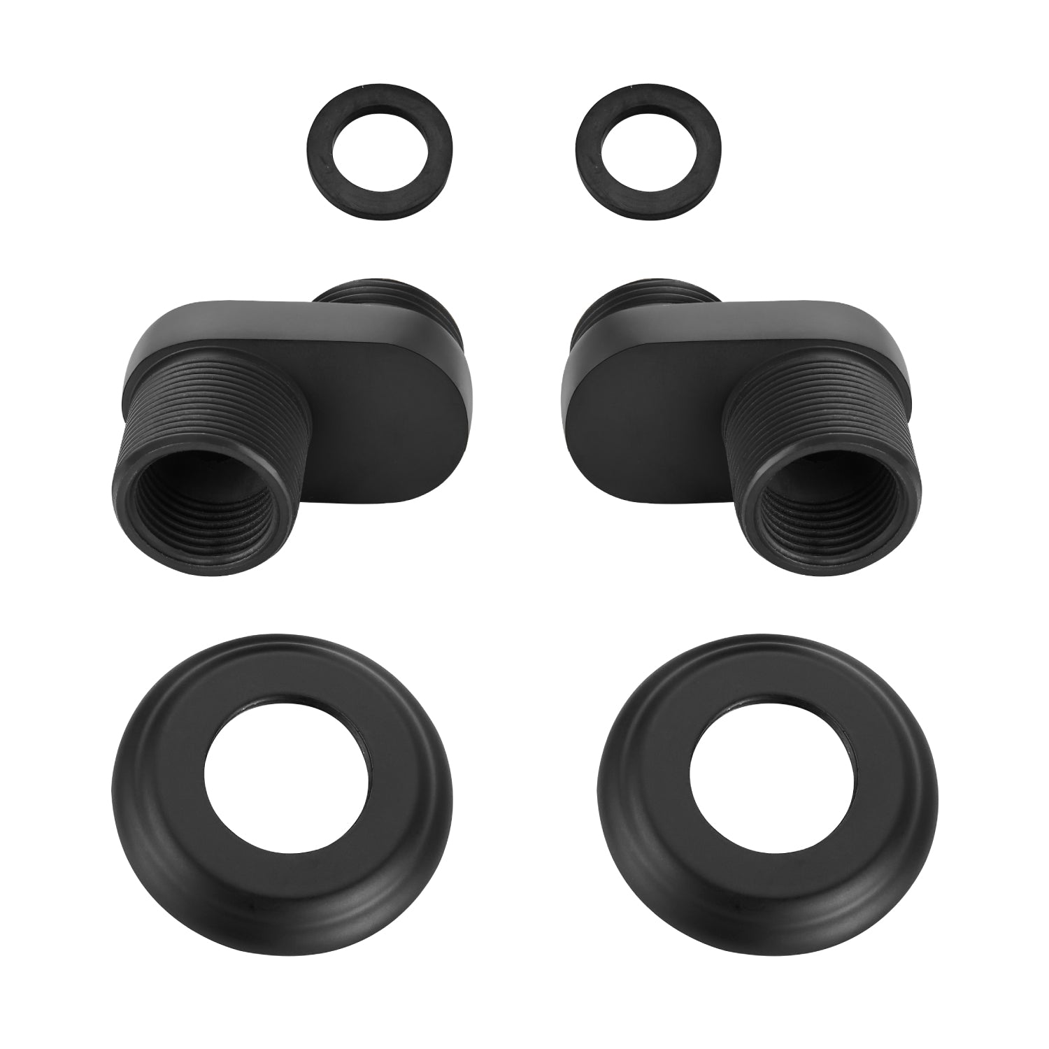 Matte Black Mounted Installation Brass Kit for Wall Mount Faucets Connector Set Kitchen Sink 1/2" NPT Female to G 3/4 Male