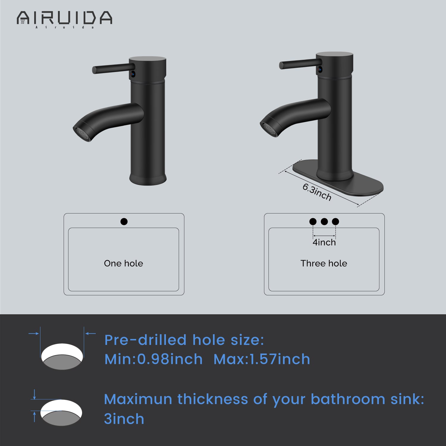 Airuida Bathroom Bowl Vessel Sink Faucet Short Bathroom Stainless Steel Faucet Single Handle Single Hole Deck Mount with Circular Spout Lavatory Vanity with Pop Up Drain